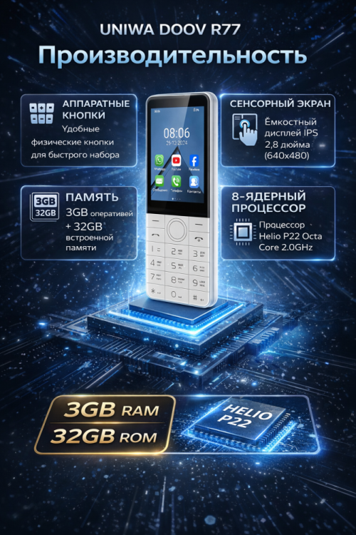 Android-телефон UNIWA DOOV R77
