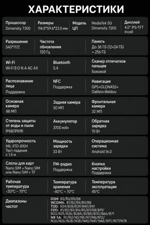 Смартфон Fossibot F116 Pro