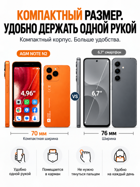 Смартфон AGM Note N2