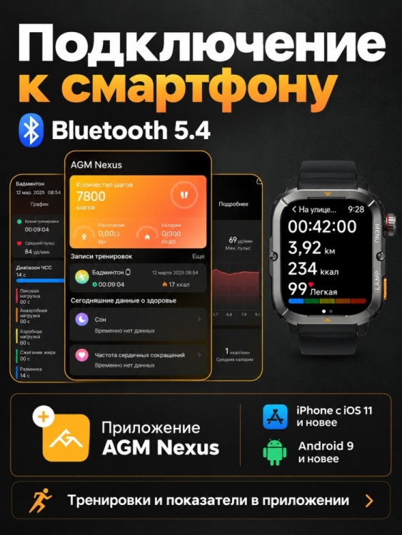 Умные часы AGM Watch Legion 3