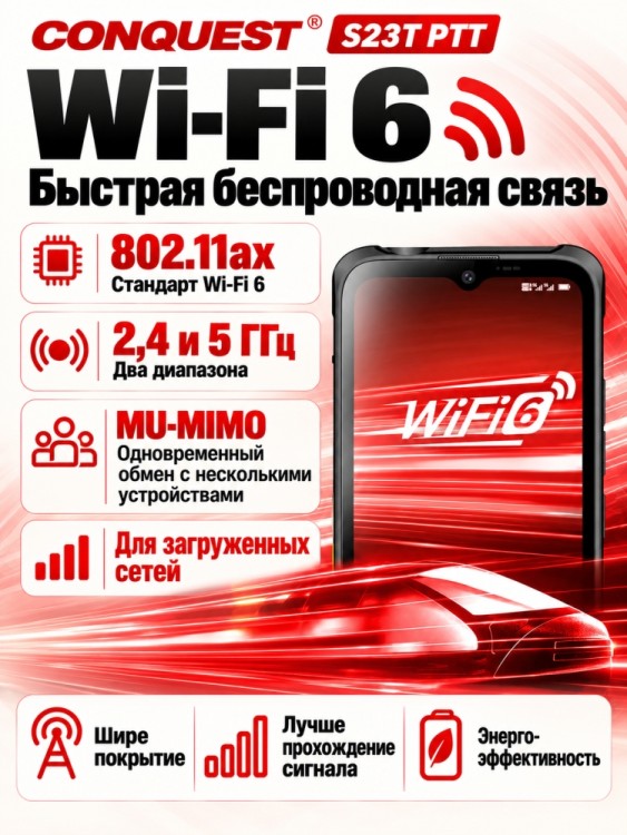Смартфон Conquest S23T PTT (16+512GB)