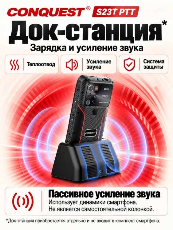 Смартфон Conquest S23T PTT (16+512GB)