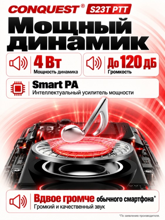 Смартфон Conquest S23T PTT (16+512GB)
